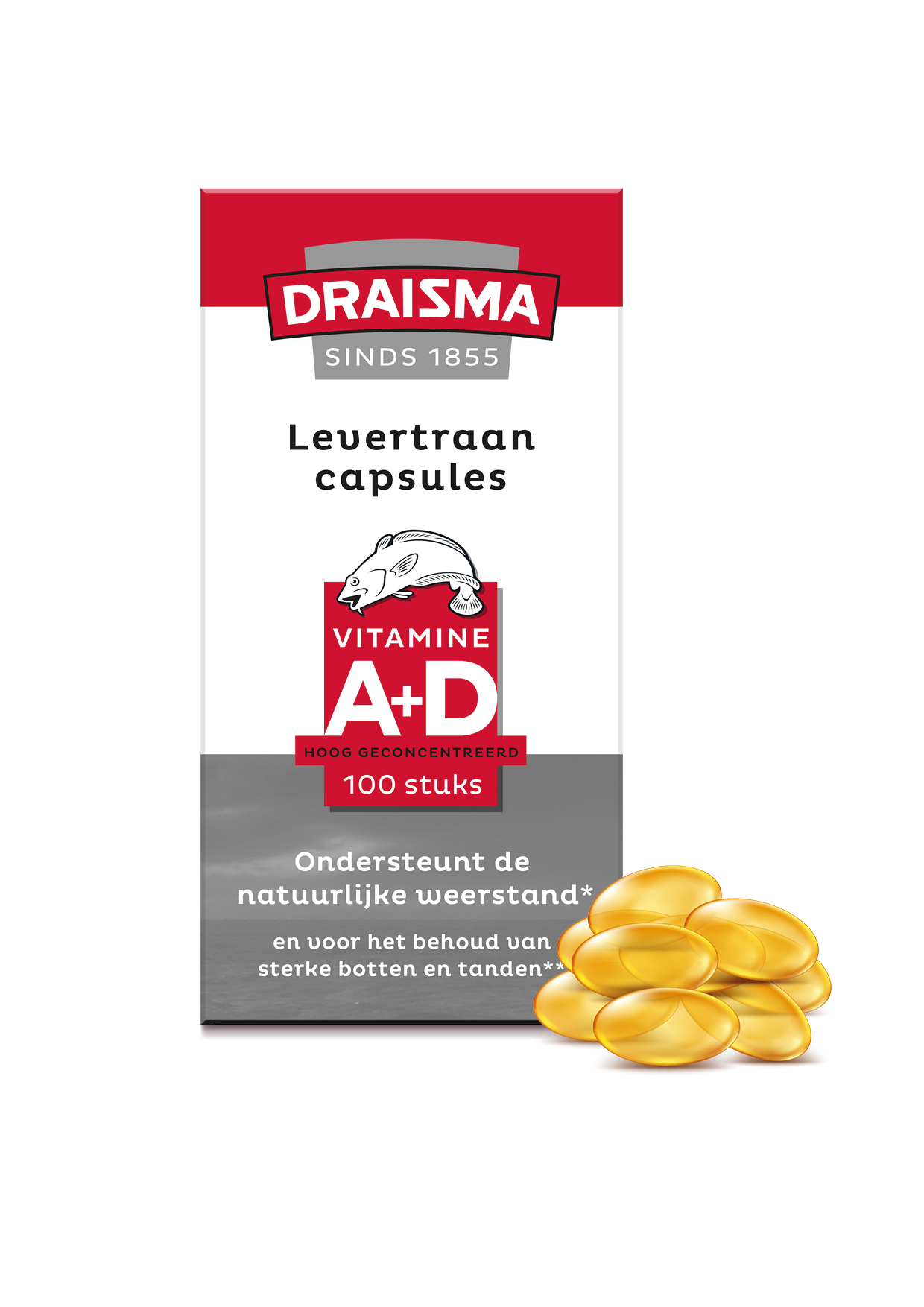 Levertraan capsules Vitamine A+D 100st