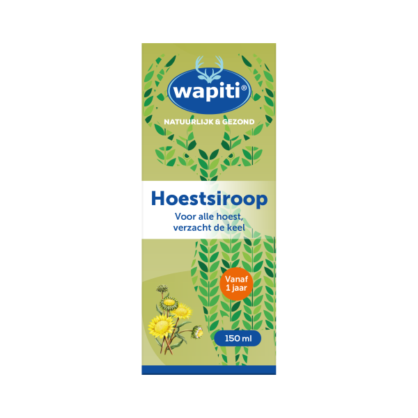 Wapiti Doosje Packshot Hoestsiroop 150ml 2023 New