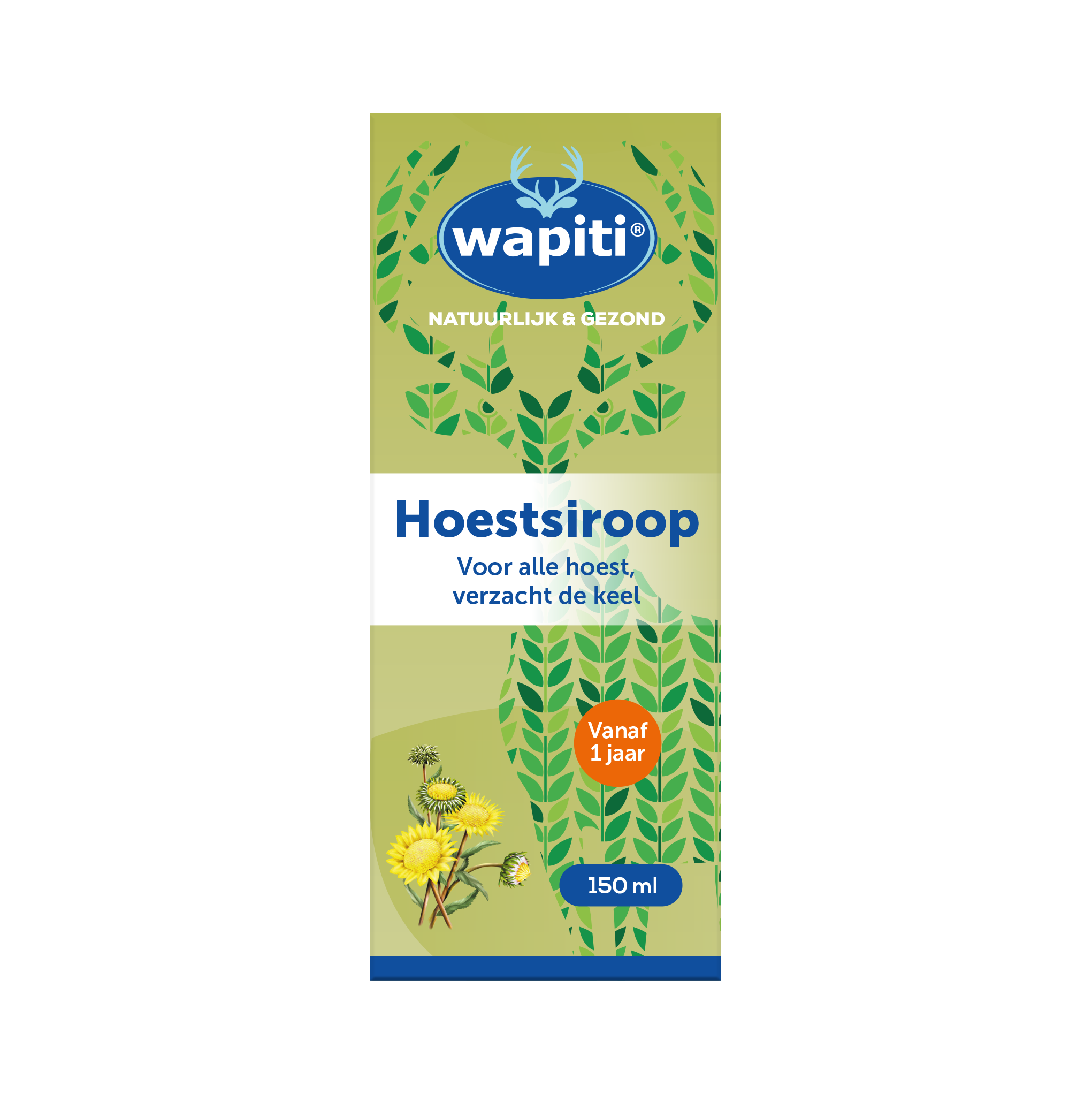 Wapiti Doosje Packshot Hoestsiroop 150ml 2023 New