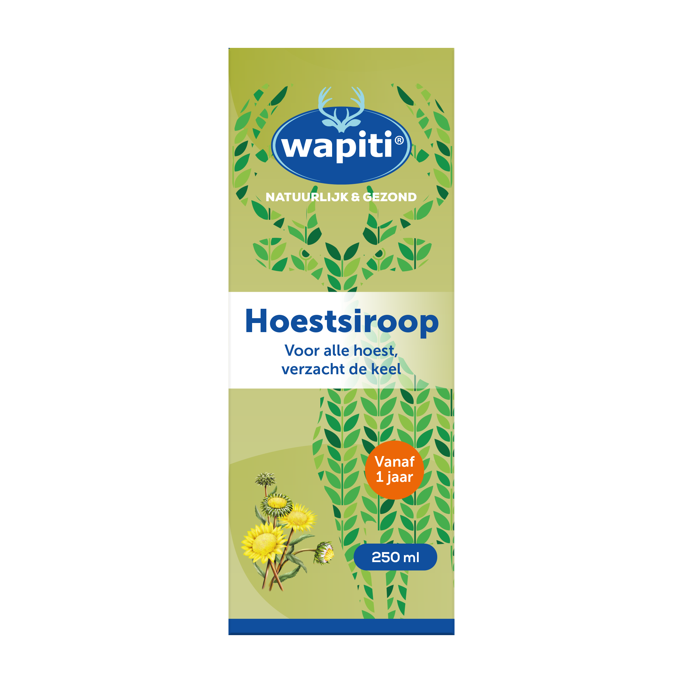 Wapiti Doosje Packshot Hoestsiroop 250ml 2023 New